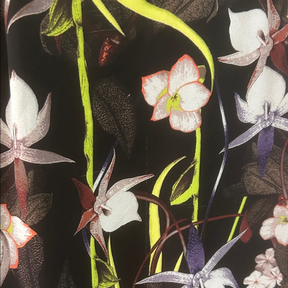 Miss Selfridge Floral Print Black Dress
